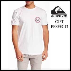 QUICKSILVER WHITE COTTON TEE SHORT SLEEVE T-SHIRT A2C